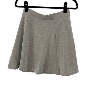 NWT H&M Divided Skater Skirt Women Small Gray Mini New Elastic Waistband Zipper